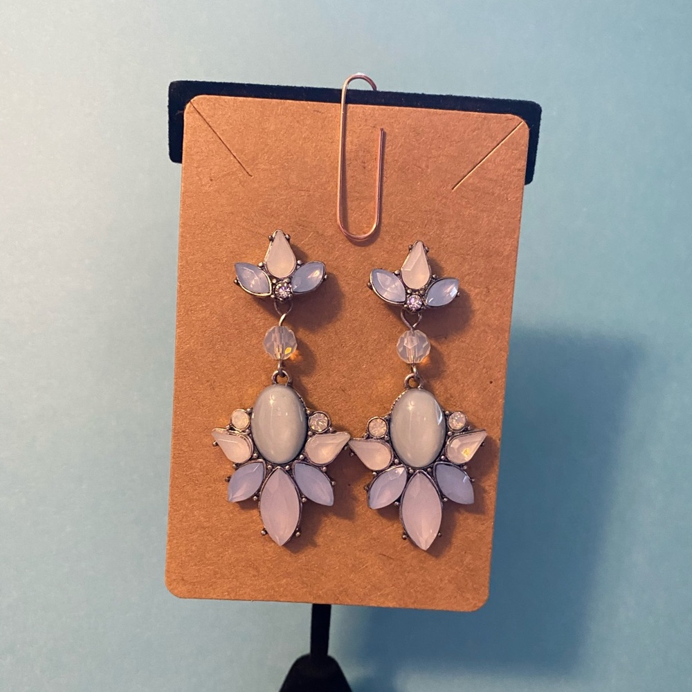 Vintage light blue drop earrings